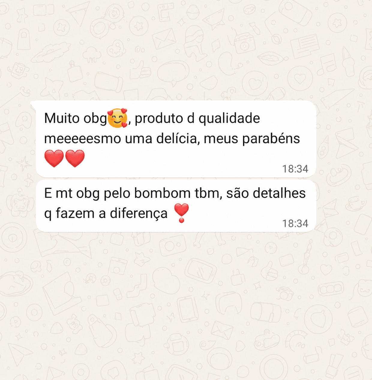 Print 6 de conversa com cliente da Pede Um sobre as receitas