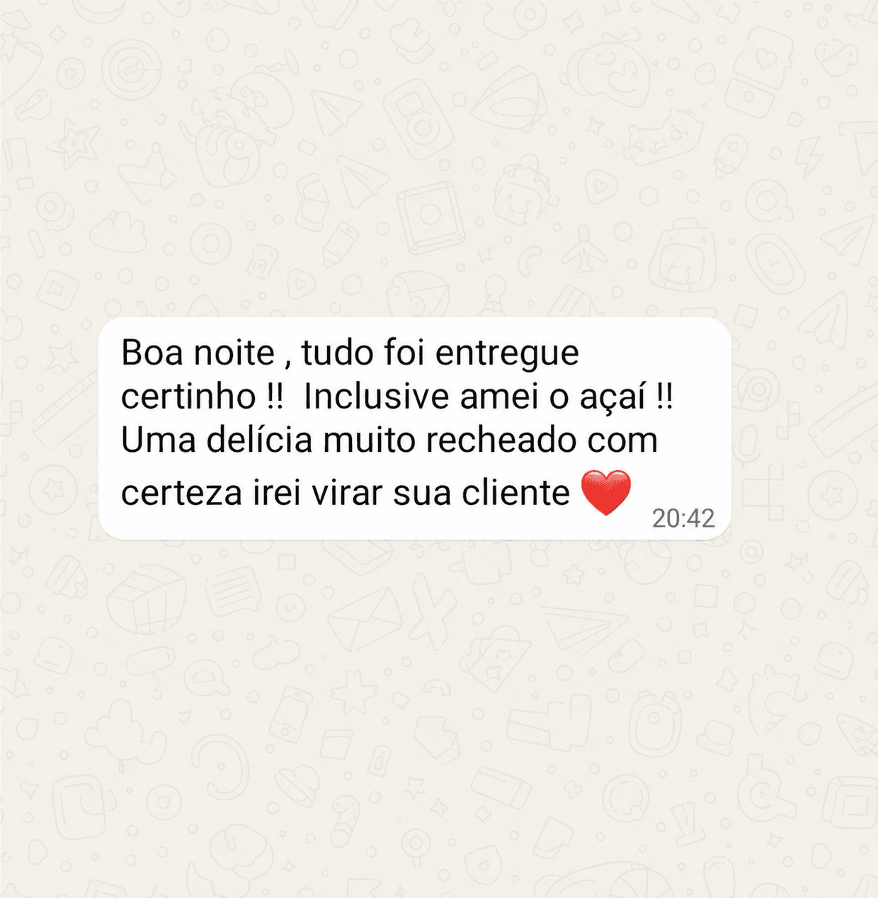 Print 9 de conversa com cliente da Pede Um sobre as receitas