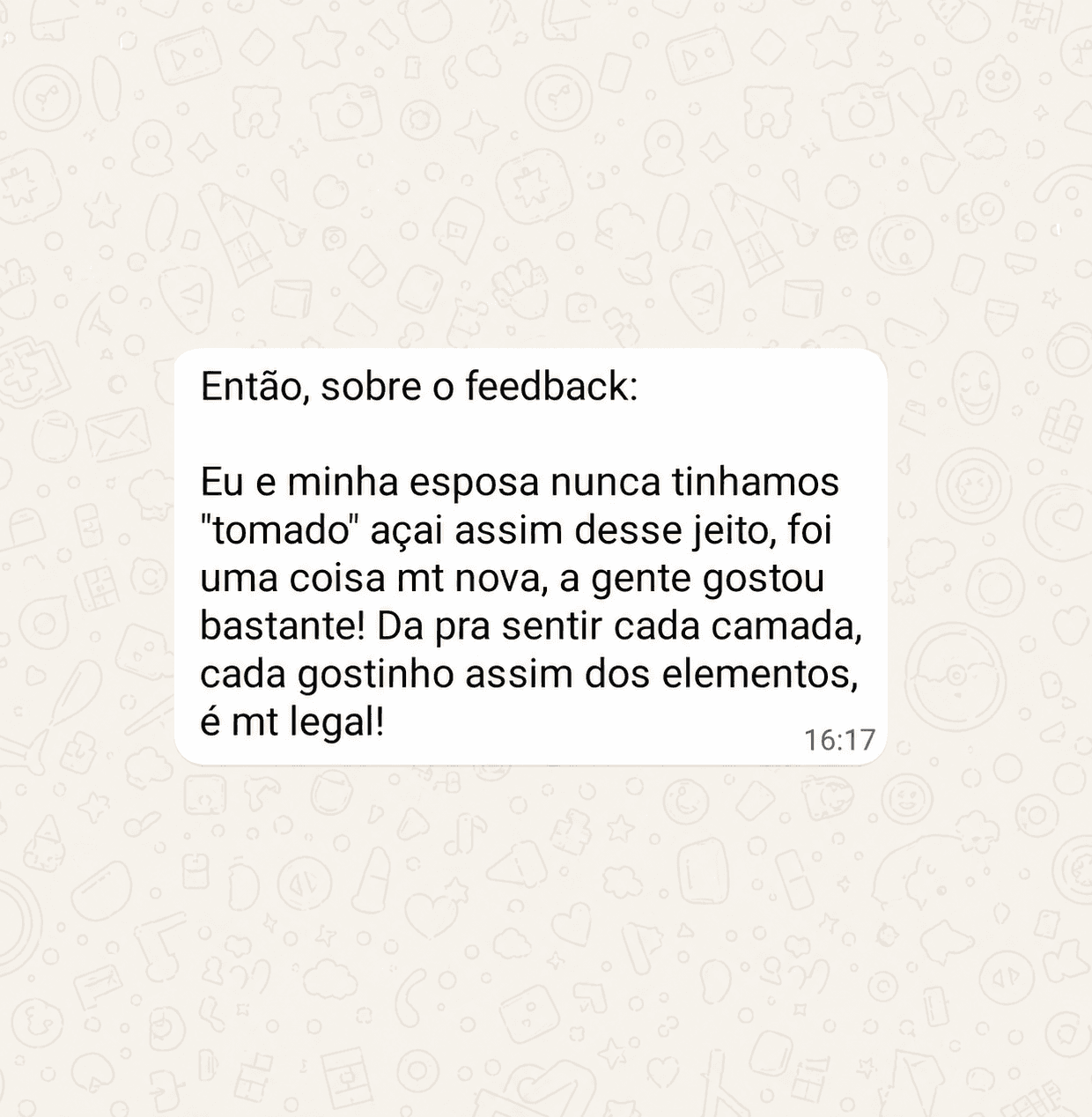 Print 10 de conversa com cliente da Pede Um sobre as receitas