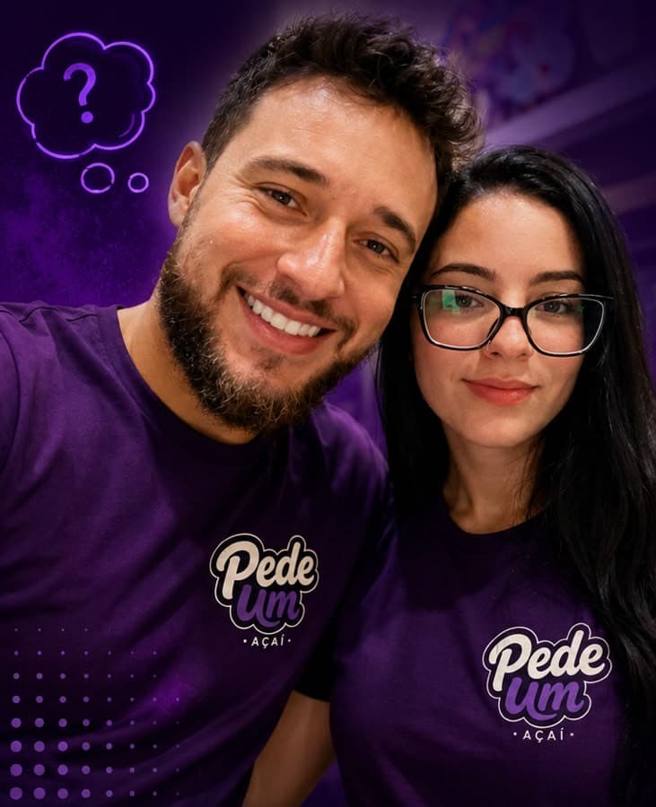Esther e Mateus, criadores da Pede Um Açaí